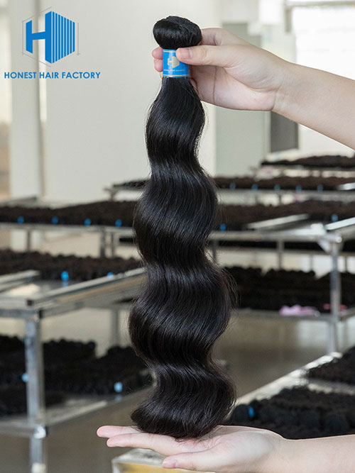 Wholesale 8-50 Inch Loose Wave Premium Brazilian Hair #1B Natural Black