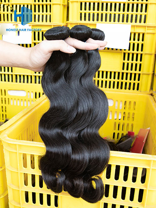 Wholesale 12-30 Inch Natural Wave Premium Brazilian Hair #1B Natural Black