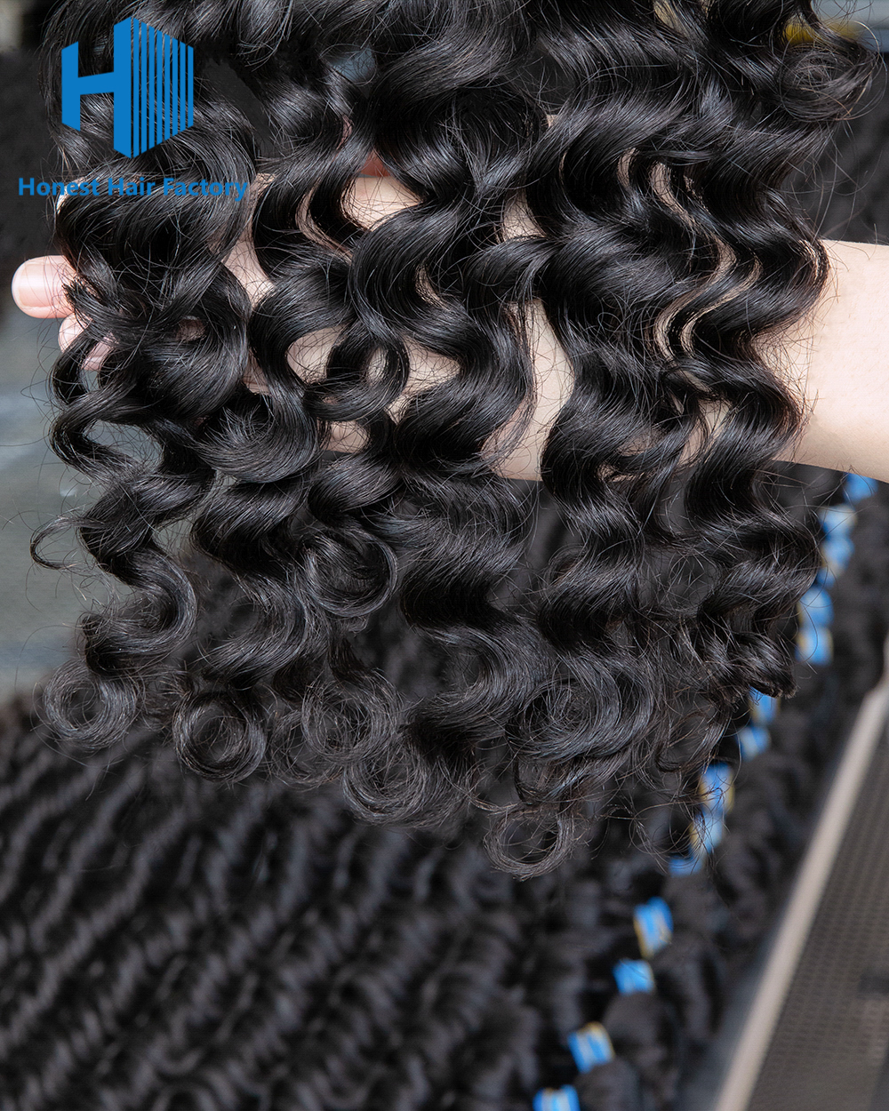 Wholesale R1 12-20Inch Deep wave Pre-plucked 5*5 HD Lace Closure