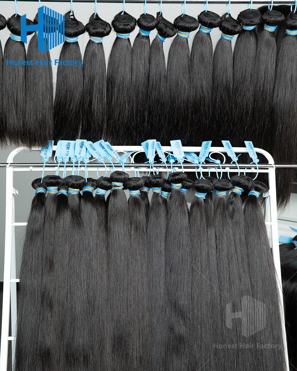 Wholesale 15 Bundles Blue Band Raw Hair 12"-30" Straight