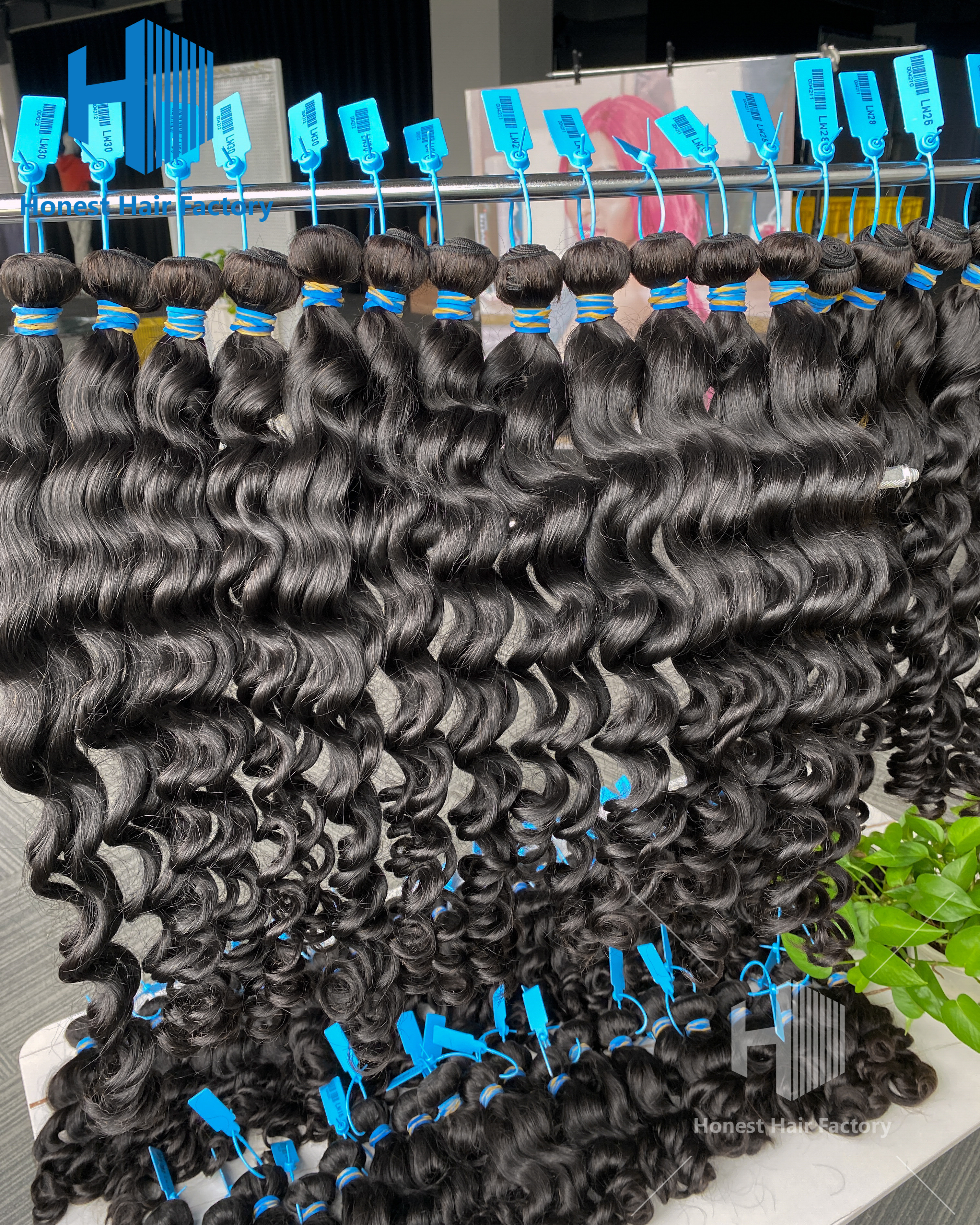 Wholesale 50 Bundles Blue Band Raw Hair 12"-30" Loose Wave