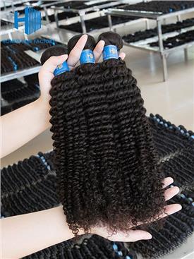 Wholesale 8-50 Inch Kinky Curly Premium Brazilian Hair #1B Natural Black