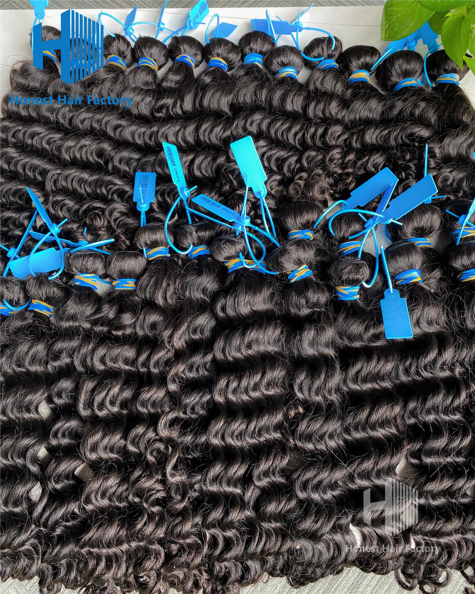 Wholesale 10 Bundles Blue Band Raw Hair 12"-30" Deep Wave