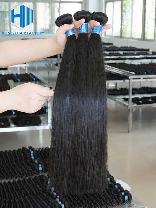 Wholesale 8-50 Inch Straight Premium Brazilian Hair #1B Natural Black