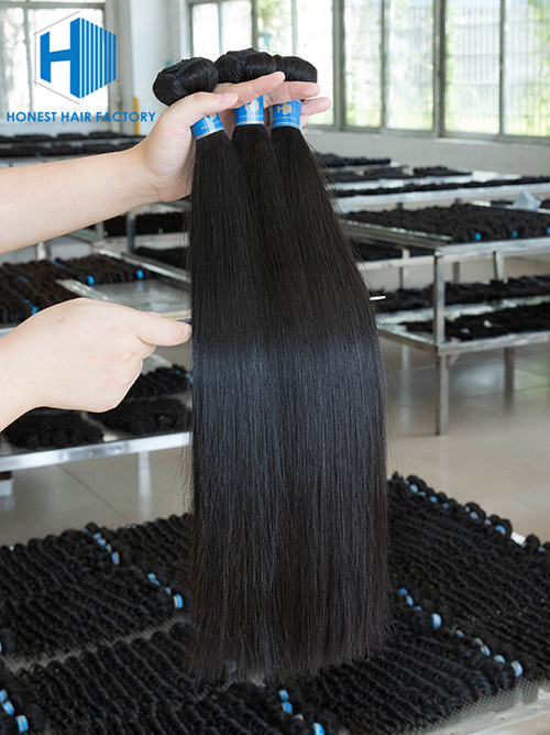 Wholesale 8-50 Inch Straight Premium Brazilian Hair #1B Natural Black