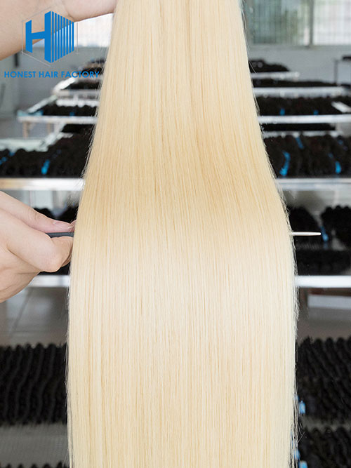Wholesale 14-32 Inch Brazilian Premium Blonde 613# Straight Hair