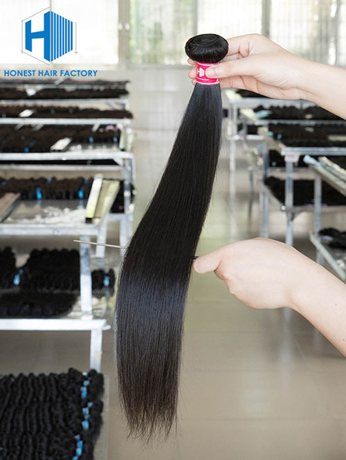 Wholesale 12-28 Inch Straight Virgin Indian Hair #1B Natural Black
