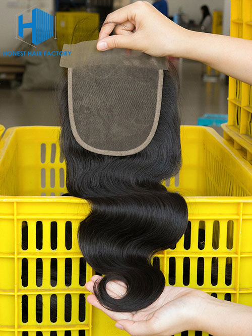 Wholesale 8-22Inch Body Wave Pre-Plucked 5*5 Transparent Lace Closure