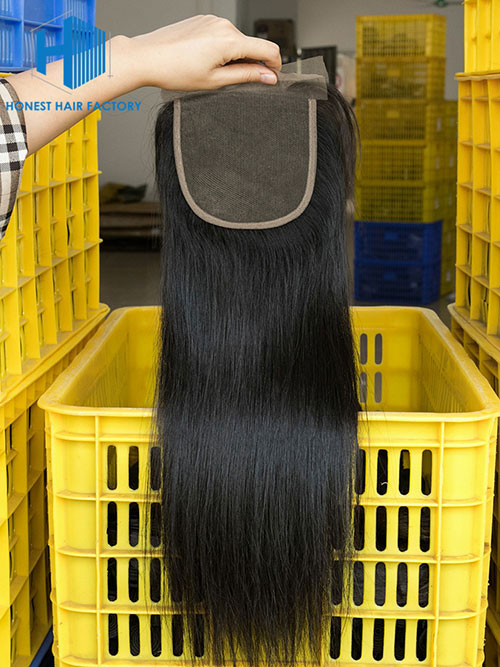 Wholesale 8-22Inch Straight Pre-plucked 5*5 Transparent Lace Closure