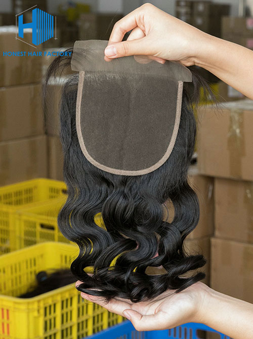 Wholesale 8-22Inch Loose wave Pre-plucked 5*5 Transparent Lace Closure