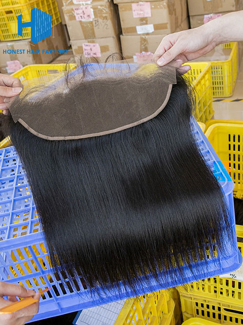 Wholesale 8-22Inch Straight Pre-plucked 13*5 Transparent  Lace Frontal