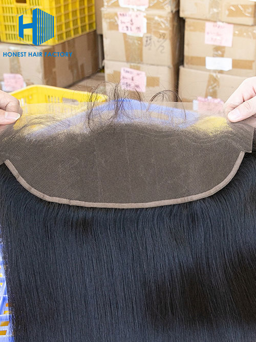 Wholesale 8-22Inch Straight Pre-plucked 13*5 Transparent  Lace Frontal