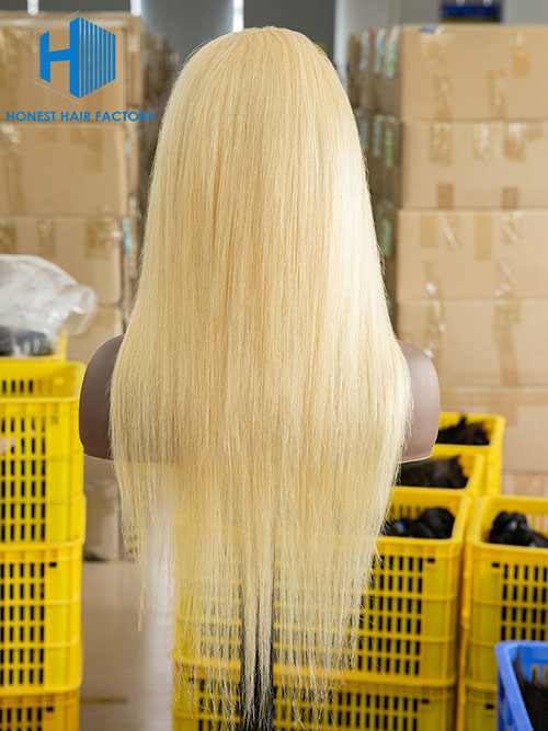 Wholesale 150% Straight HD Full Lace Wig 613#Blonde Color
