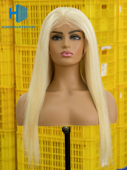 Wholesale 150% Straight Frontal Lace Wig 613#Blonde Color