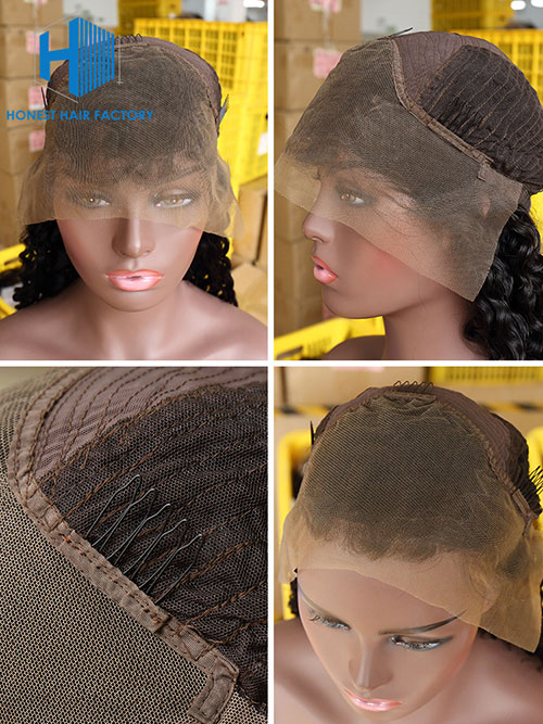 Wholesale 150% Deep Wave 13*5 Frontal Lace Wig With Pre-plucked Hair Line
