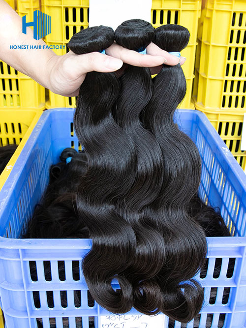 Wholesale 12-30 Inch Natural Wave Premium Brazilian Hair #1B Natural Black