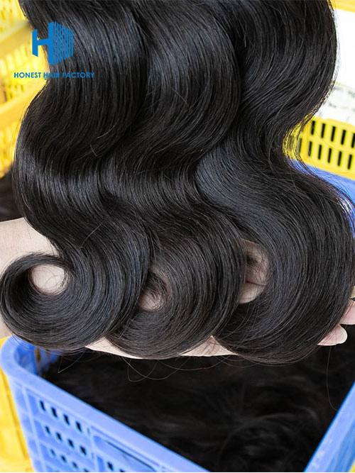 Wholesale 12-30 Inch Natural Wave Premium Brazilian Hair #1B Natural Black