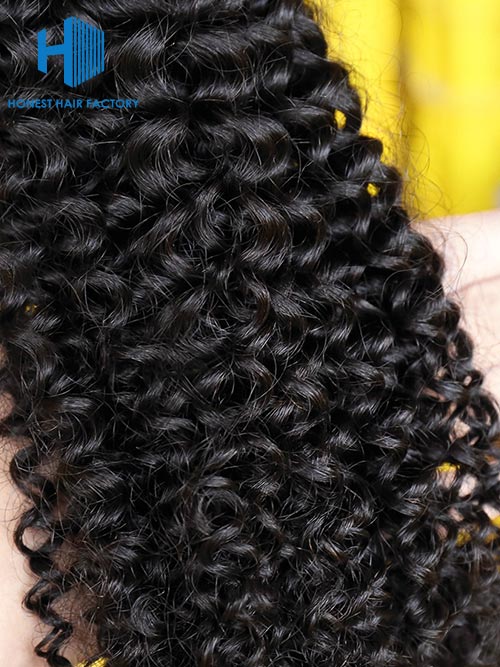 Wholesale 12-30 Inch Kinky Curly Premium Brazilian Hair #1B Natural Black