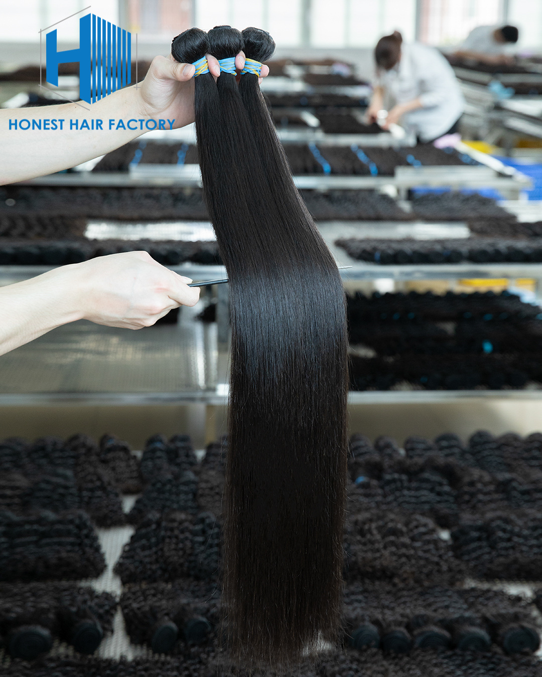 Wholesale Blue Band XR Brazilian Virgin Hair Straight 1B# 28Inch
