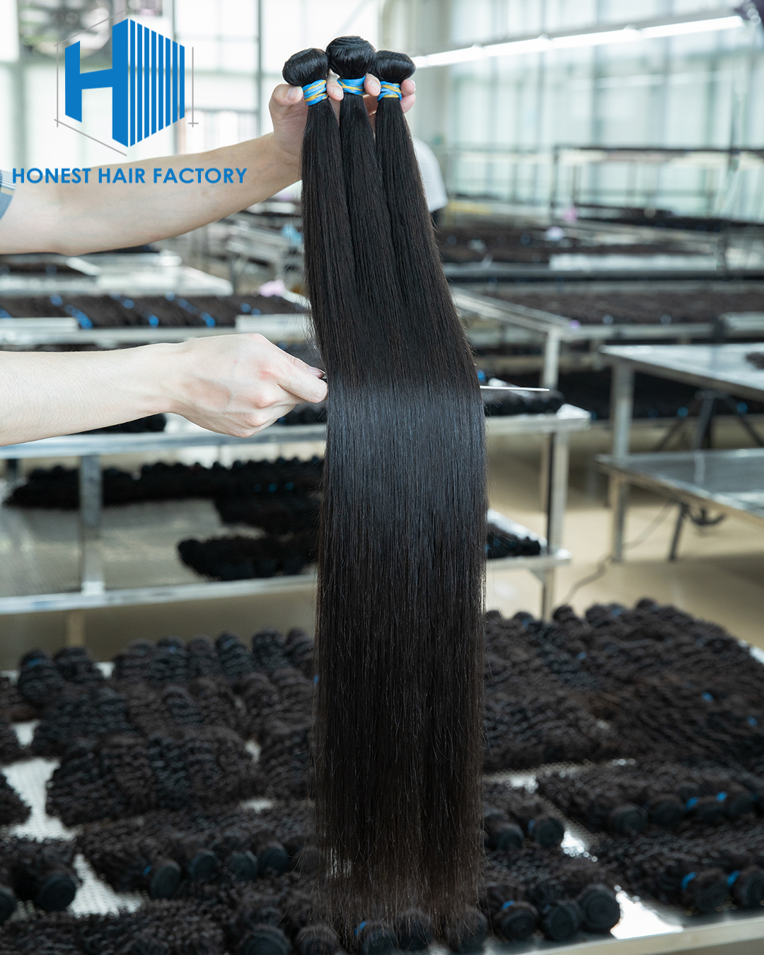 Wholesale Blue Band XR Brazilian Virgin Hair Straight 1B# 30Inch