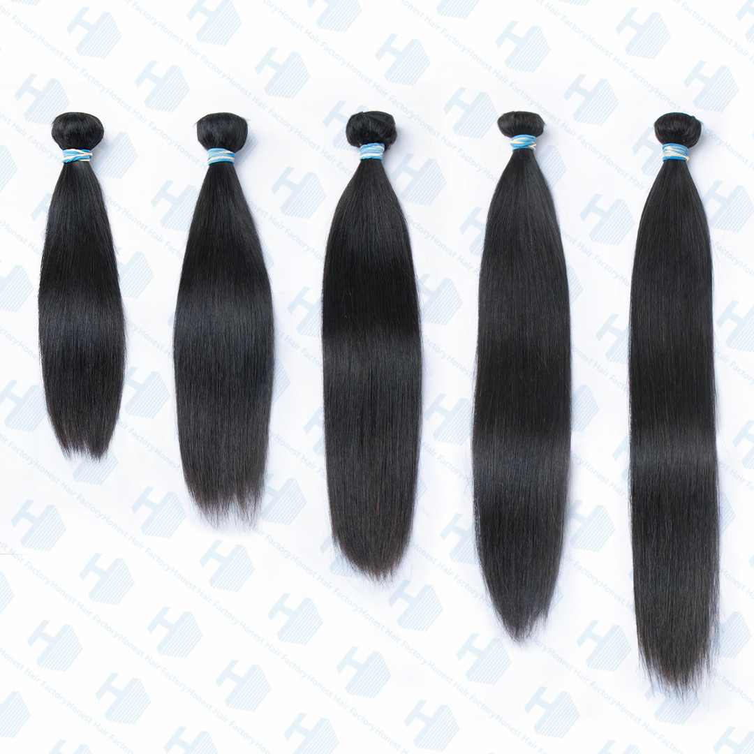 Wholesale 12" -30" Blue Band XR Brazilian Virgin Hair Straight 1B#