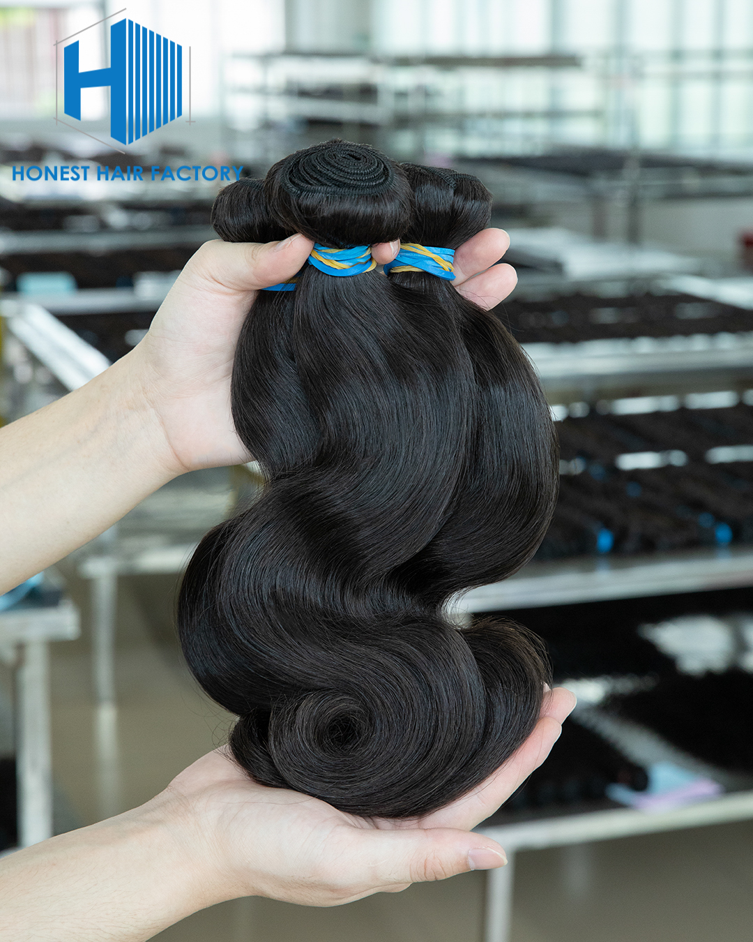 Wholesale Blue Band XR Brazilian Virgin Hair Body Wave 1B# 14Inch