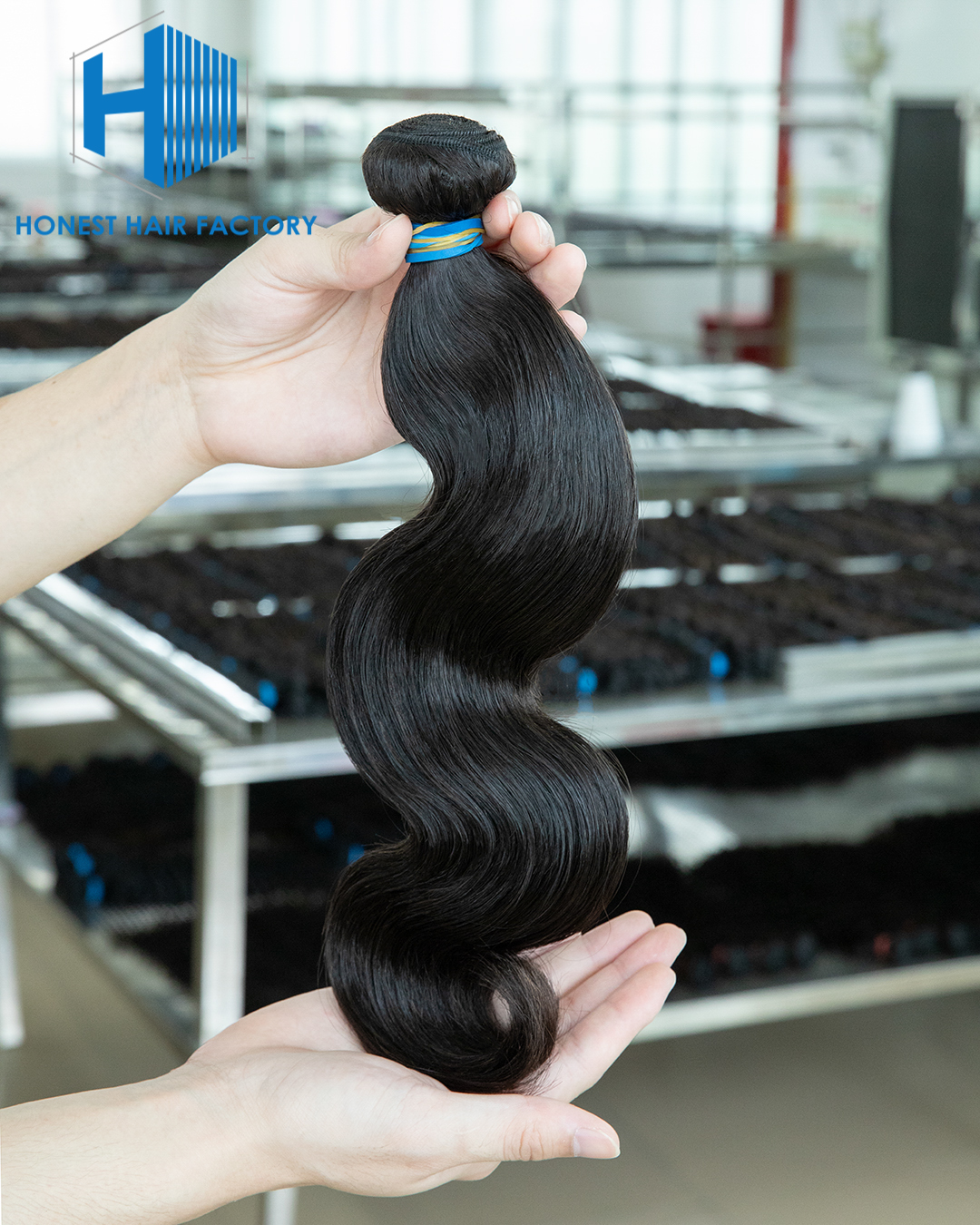 Wholesale Blue Band XR Brazilian Virgin Hair Body Wave 1B# 16Inch