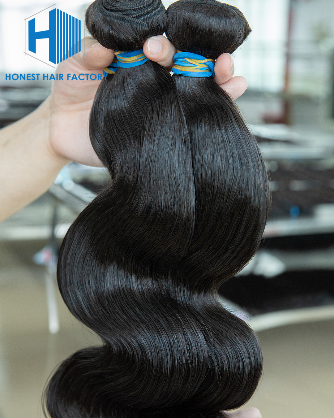 Wholesale Blue Band XR Brazilian Virgin Hair Body Wave 1B# 16Inch