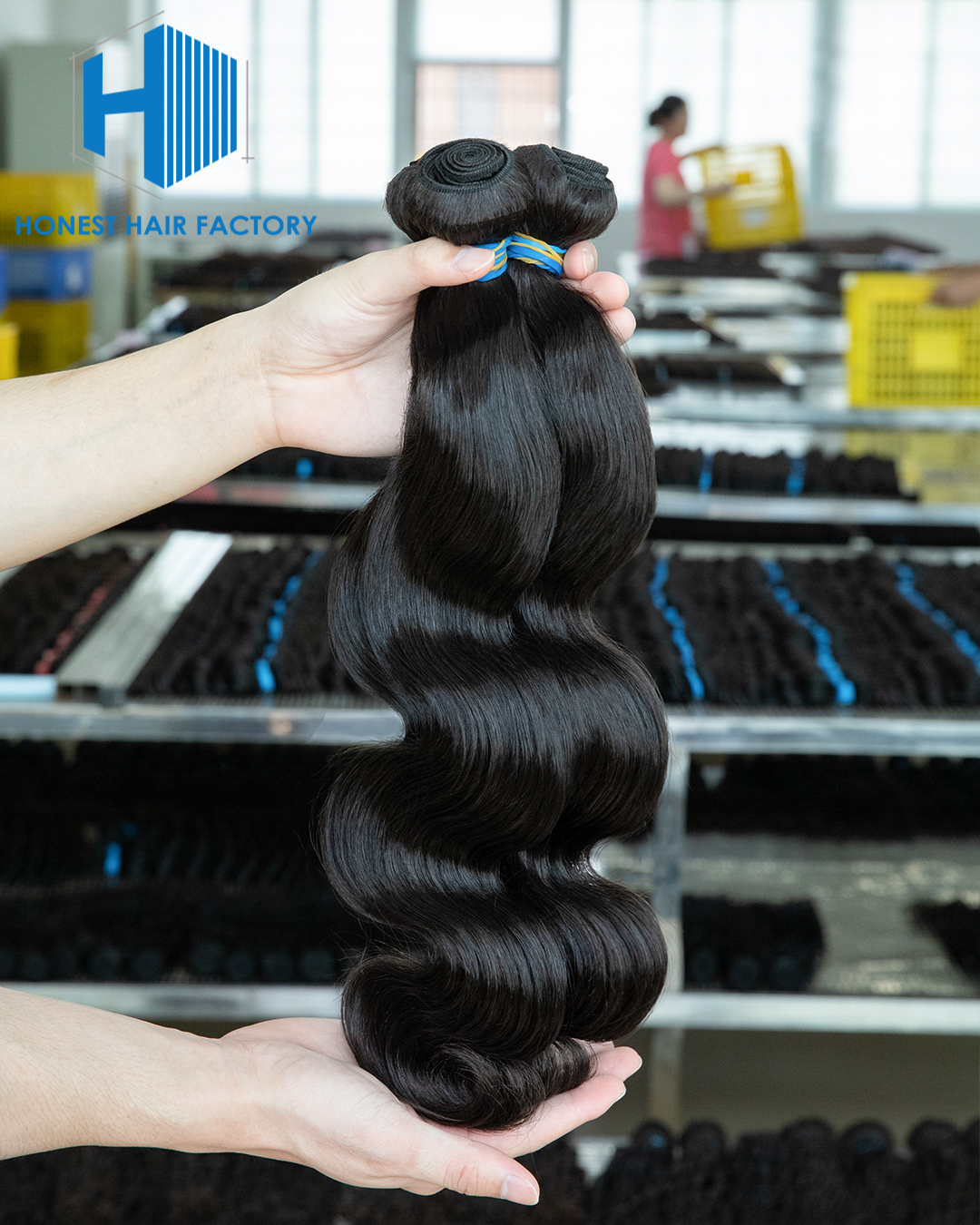 Wholesale Blue Band XR Brazilian Virgin Hair Body Wave 1B# 20Inch