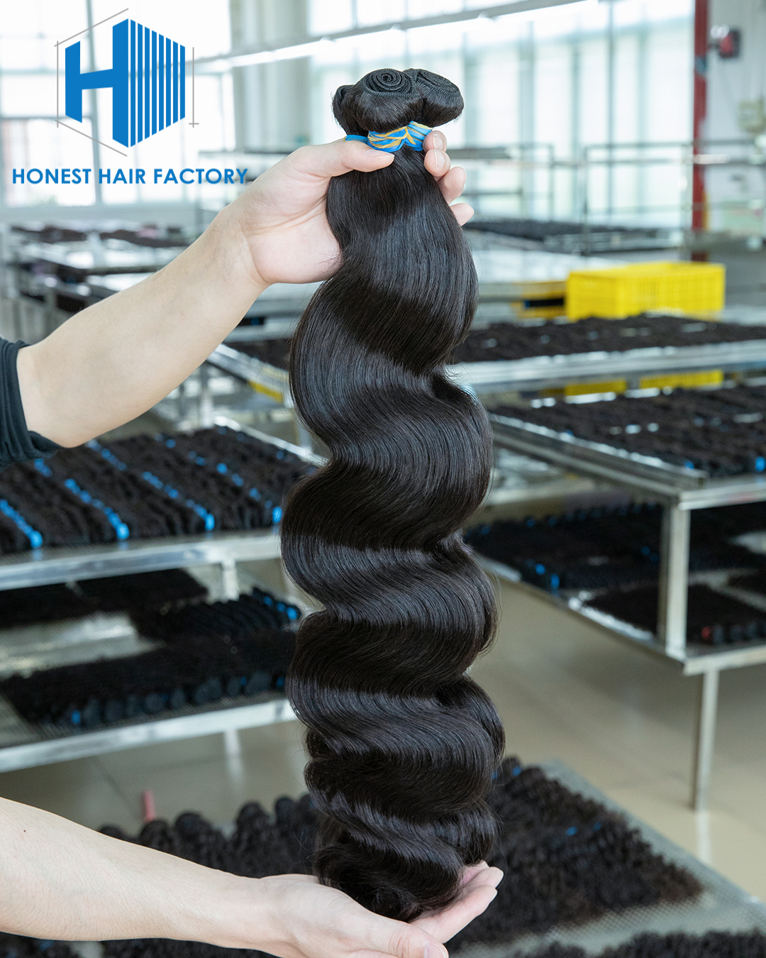 Wholesale Blue Band XR Brazilian Virgin Hair Body Wave 1B# 28Inch