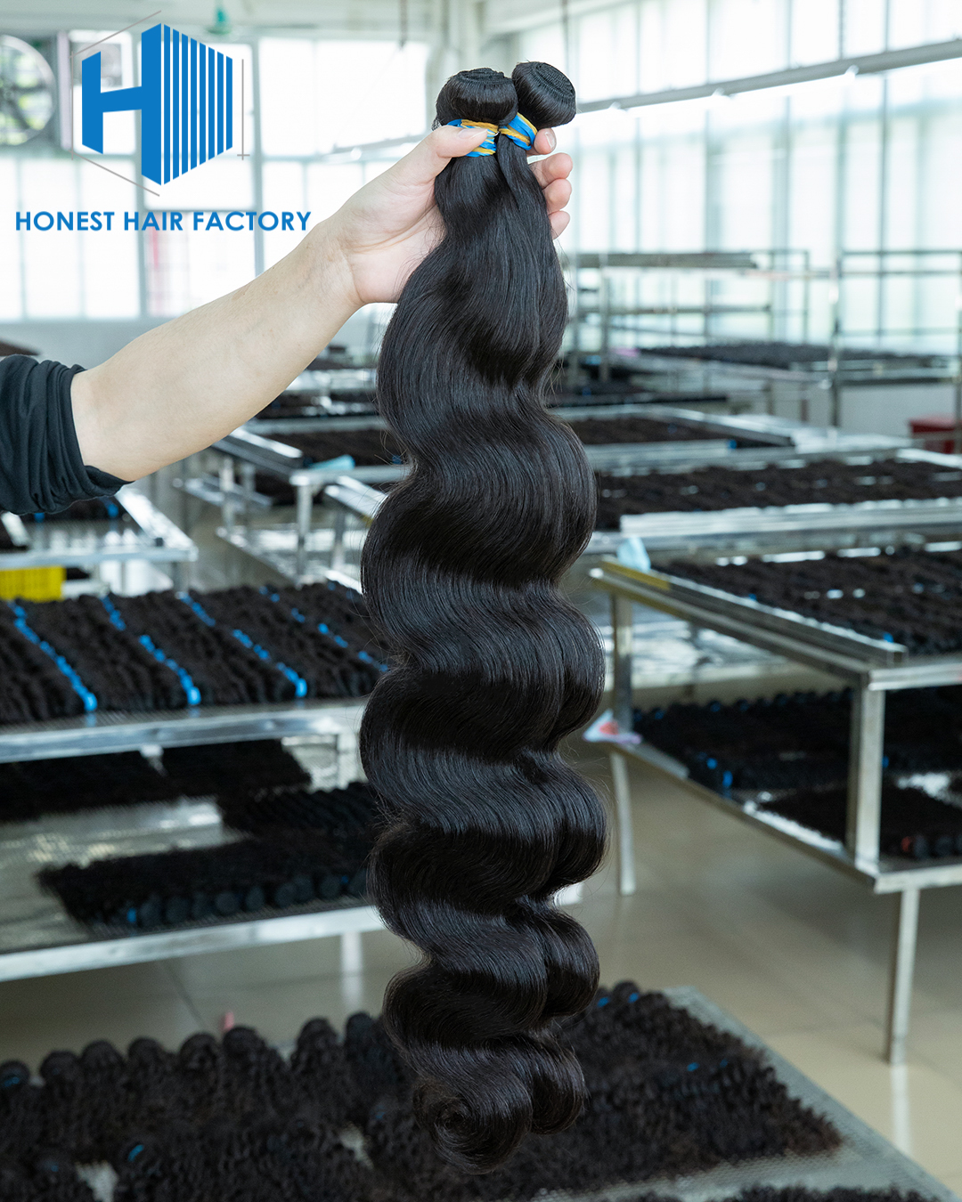 Wholesale Blue Band XR Brazilian Virgin Hair Body Wave 1B# 30Inch