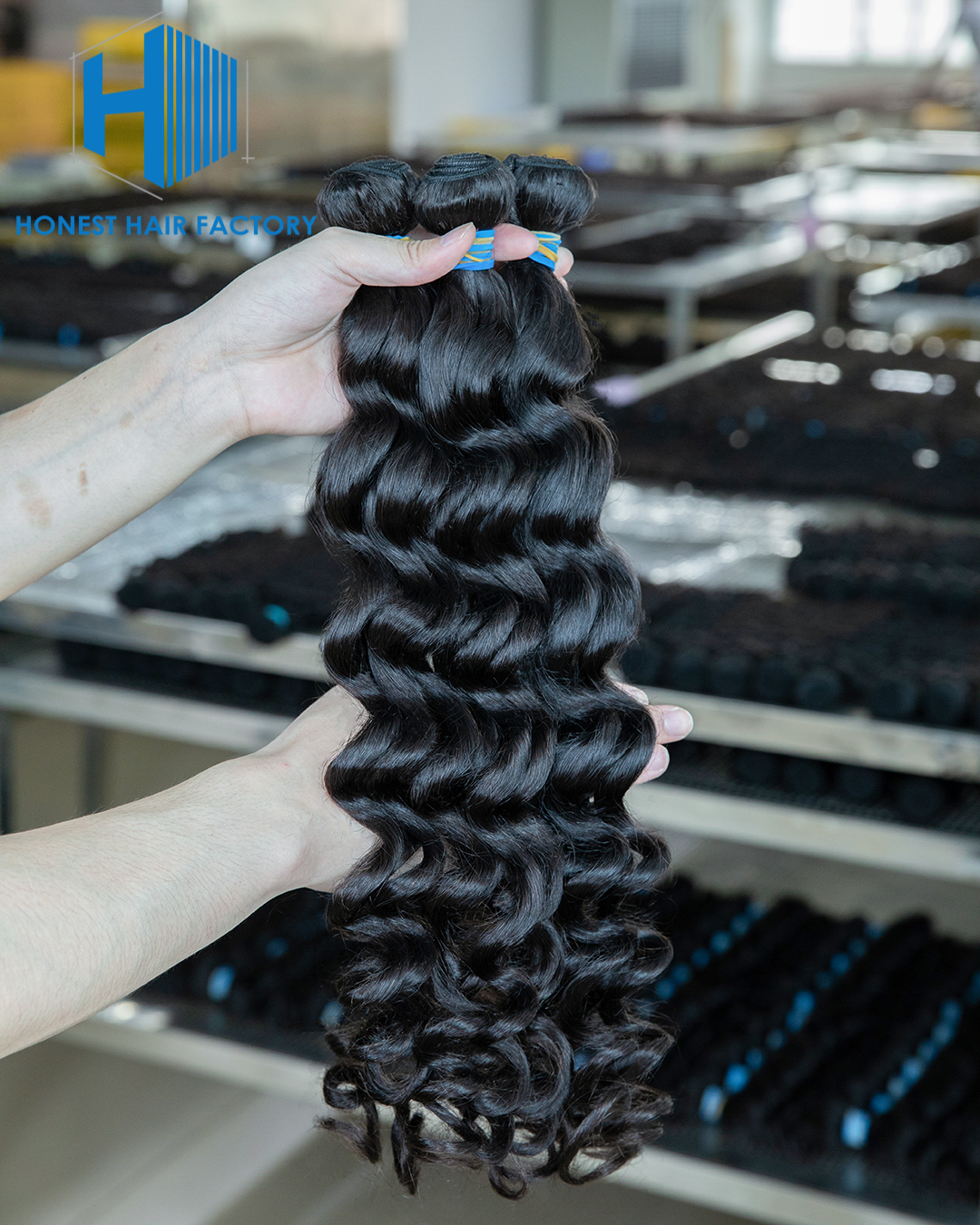 Wholesale Blue Band XR Brazilian Virgin Hair Loose Wave 1B# 28Inch