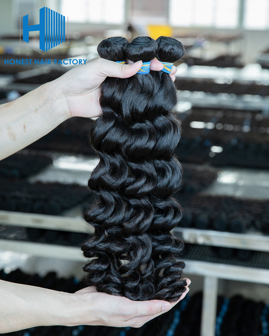 Wholesale Blue Band XR Brazilian Virgin Hair Loose Wave 1B# 28Inch