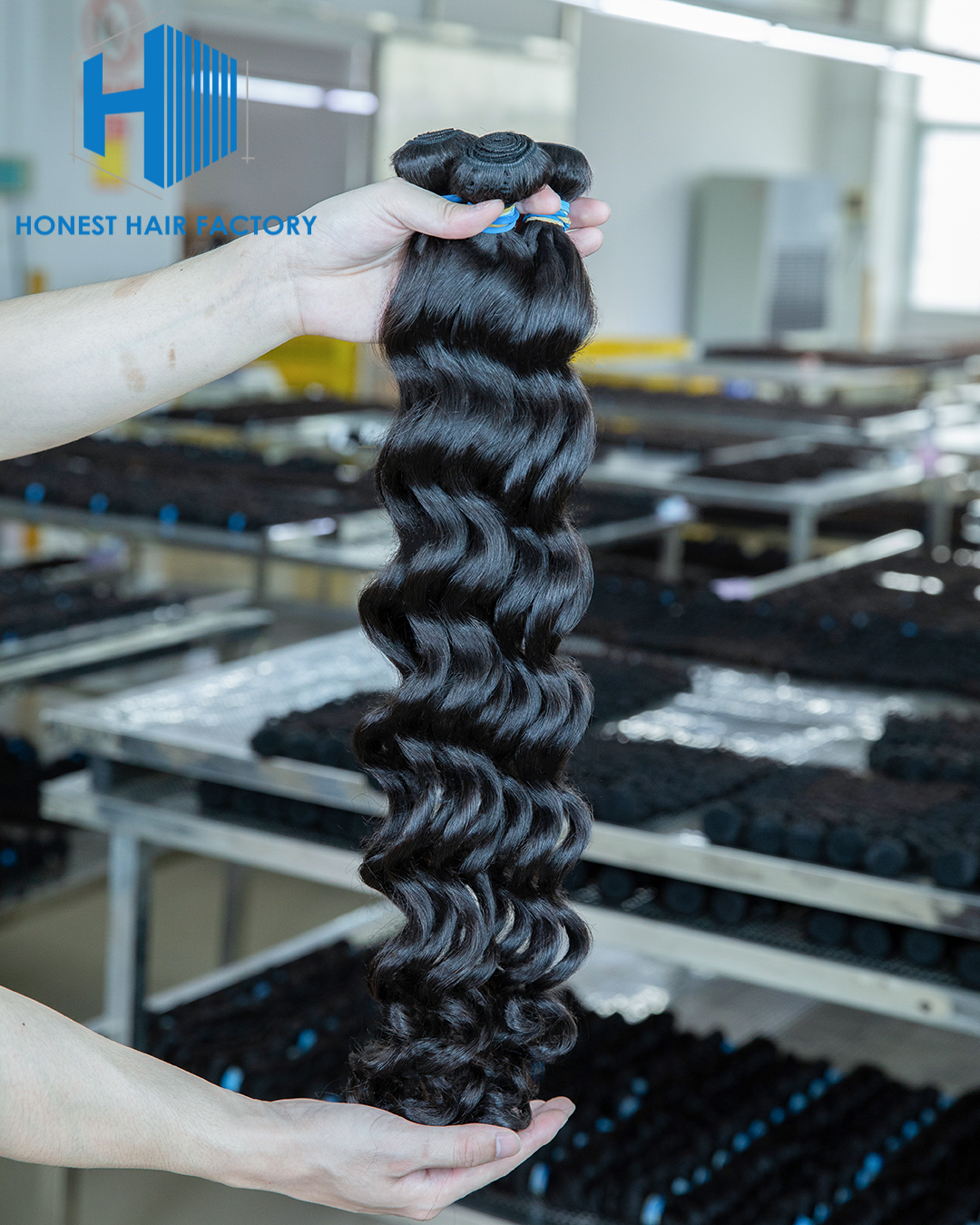 Wholesale Blue Band XR Brazilian Virgin Hair Loose Wave 1B# 30Inch