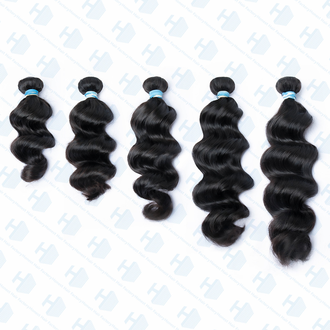 Wholesale 12" -30" Blue Band XR Brazilian Virgin Hair Loose Wave 1B#