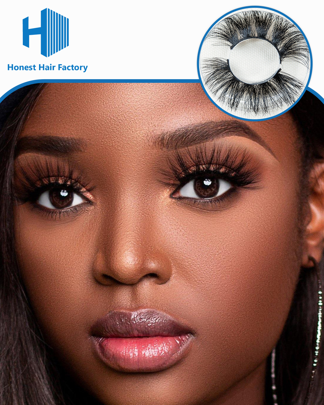 Wholesale 002# 3D Mink Hand-made Fluffy Volume Eyelashes-25-30mm