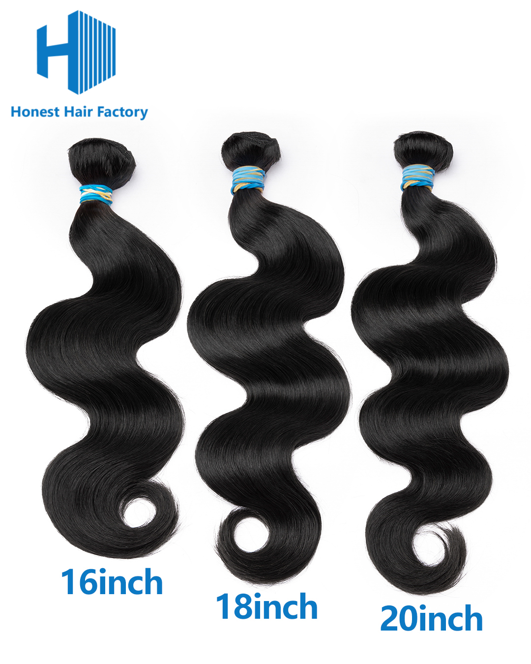 Limited Time! Free Shipping !Blue Band 3 Bundle Deals (Body Wave)