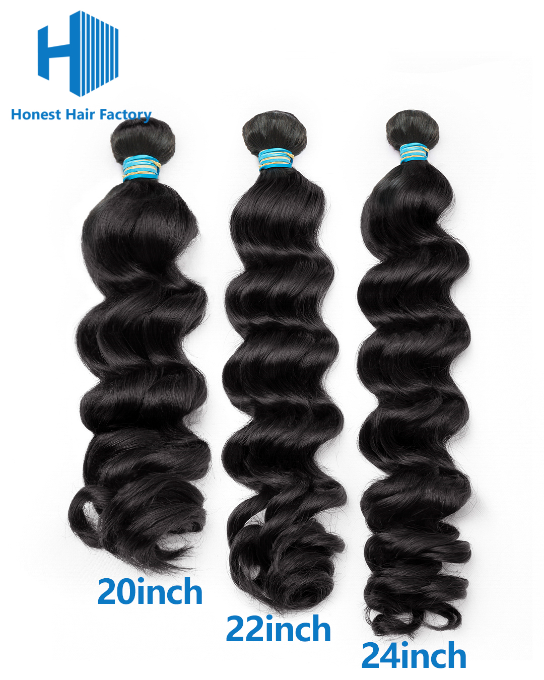 Limited Time! Free Shipping !Blue Band 3 Bundle Deals (Loose Wave)