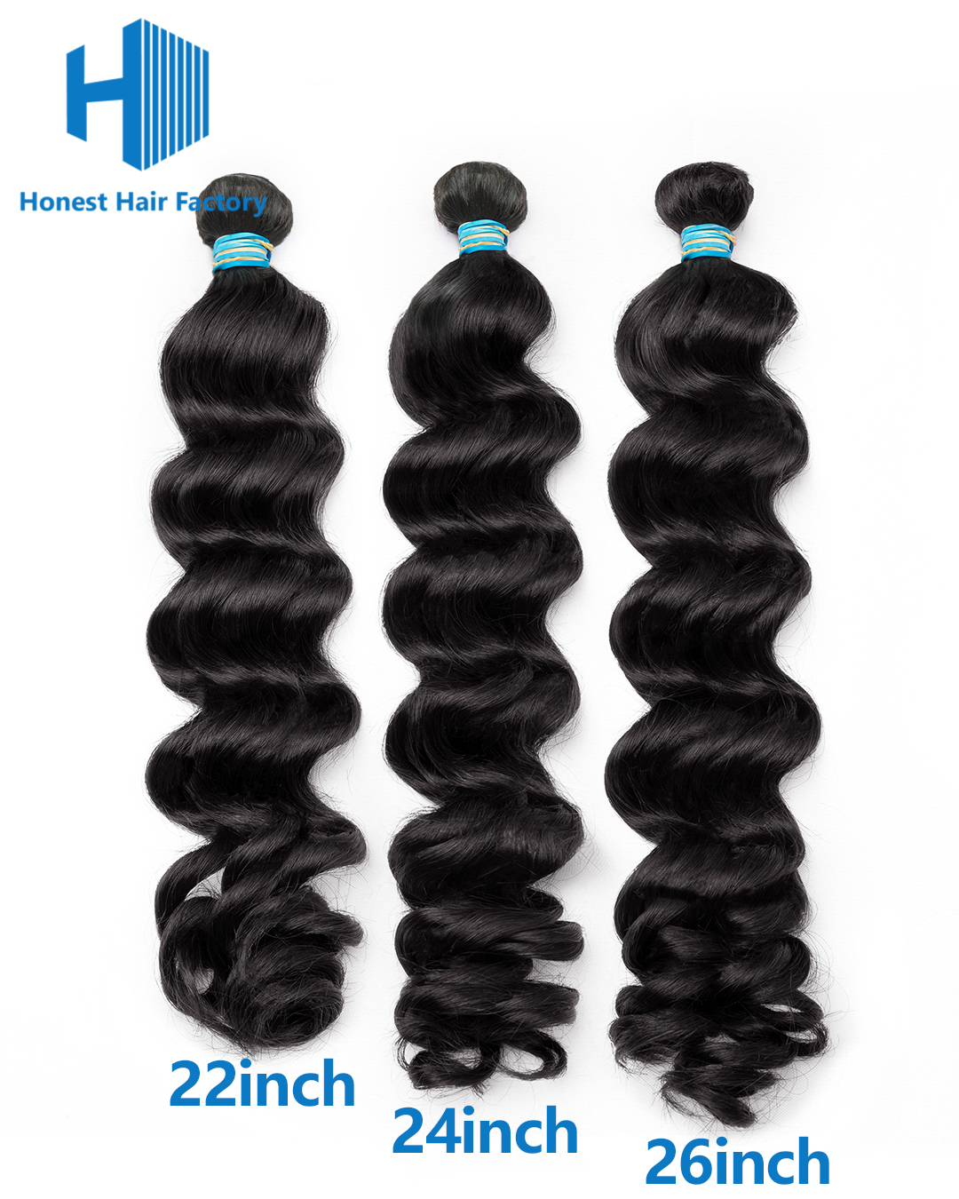 Limited Time! Free Shipping !Blue Band 3 Bundle Deals (Loose Wave)