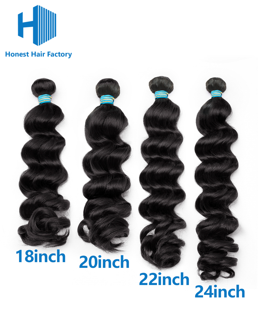 Limited Time! Free Shipping !Blue Band 3 Bundle Deals (Loose Wave)