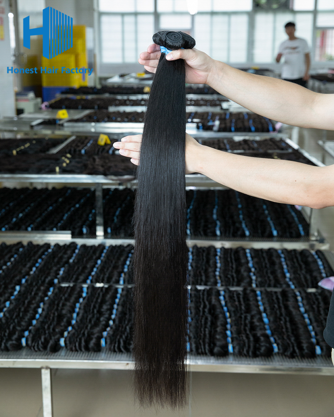 Wholesale Blue Band 32 Inch Brazilian Long Hair #1B