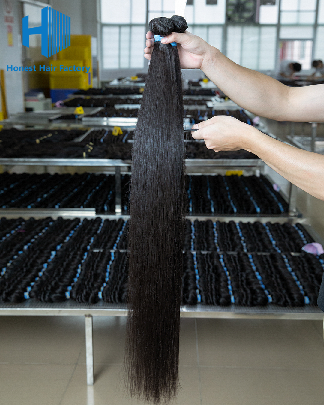 Wholesale Blue Band 34 Inch Brazilian Long Hair #1B