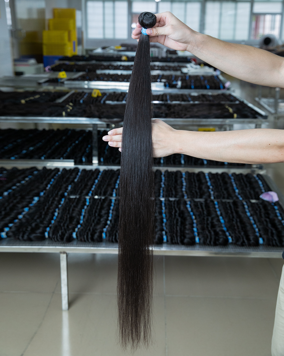 Wholesale Blue Band 34 Inch Brazilian Long Hair #1B