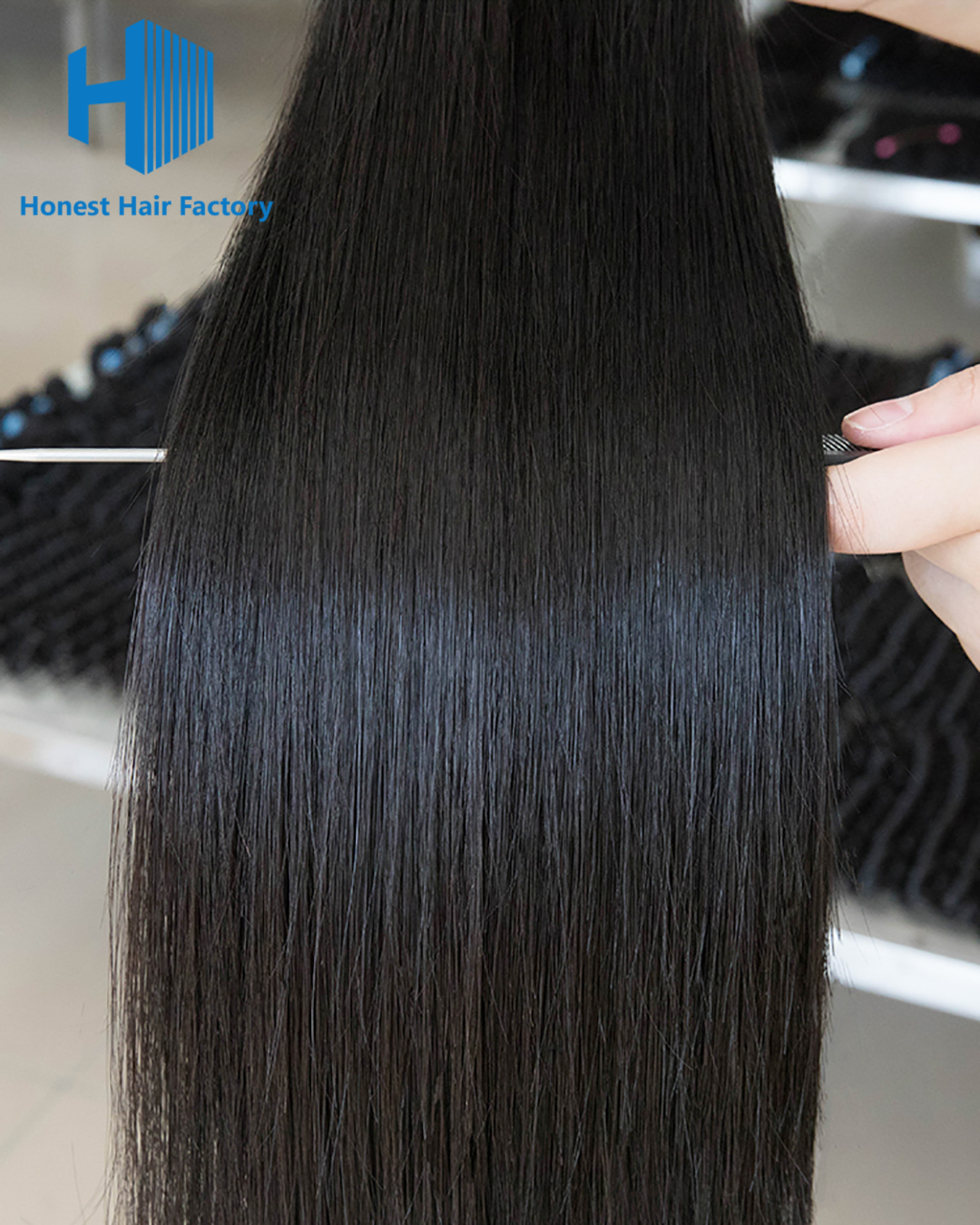 Wholesale Blue Band 34 Inch Brazilian Long Hair #1B