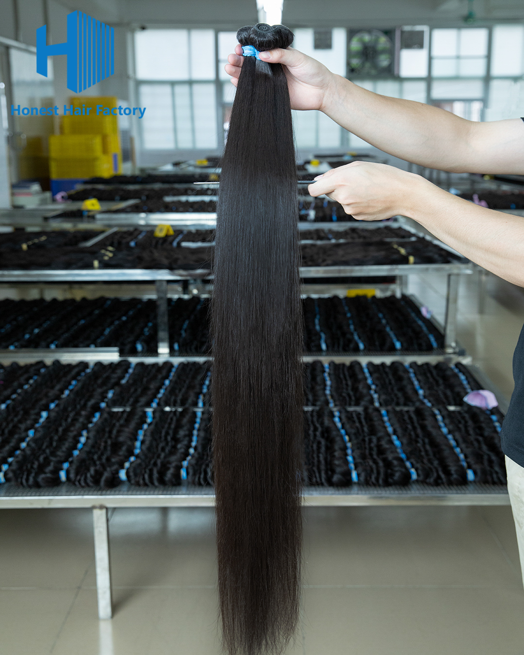 Wholesale Blue Band 36 Inch Brazilian Long Hair #1B