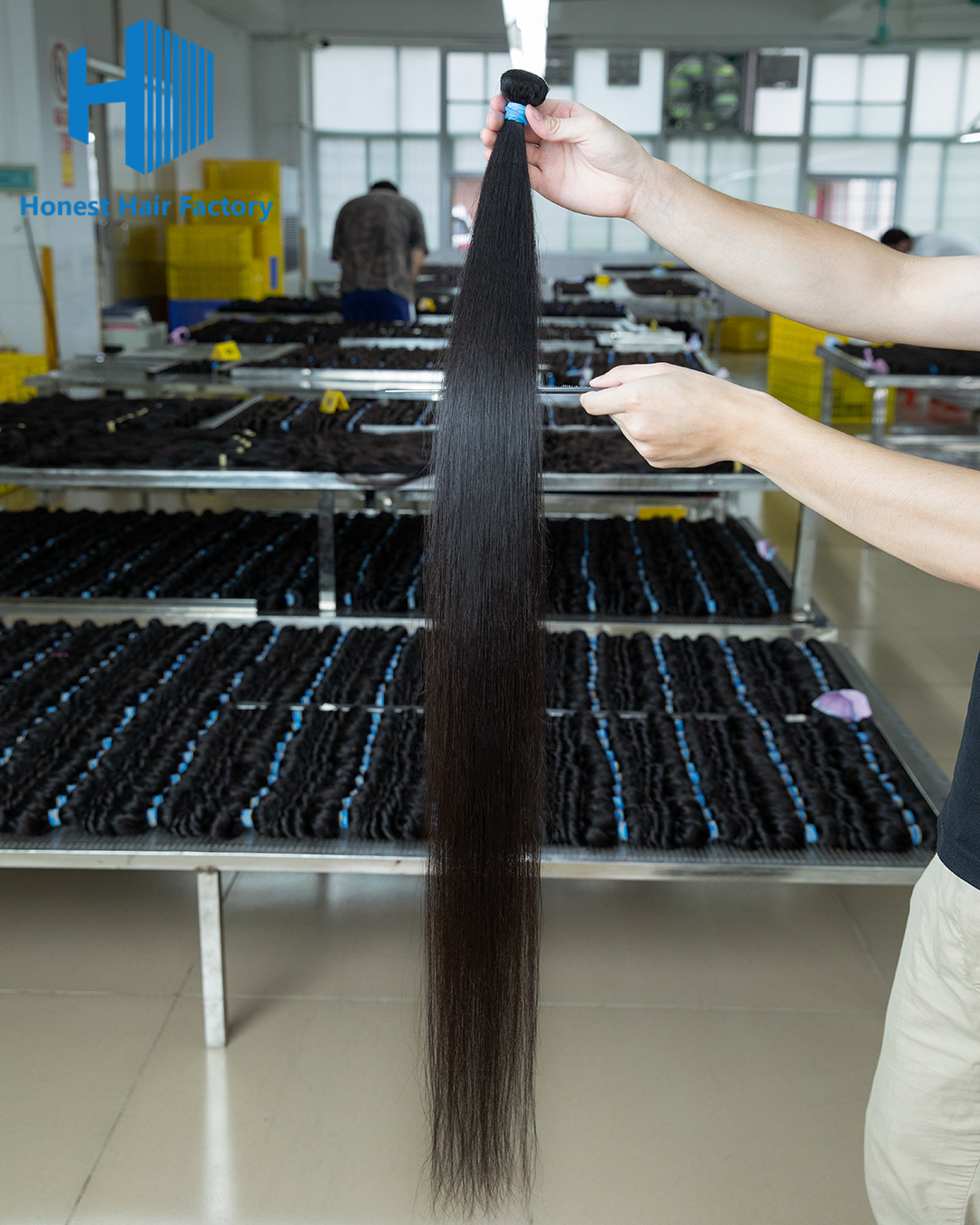 Wholesale Blue Band 38 Inch Brazilian Long Hair #1B