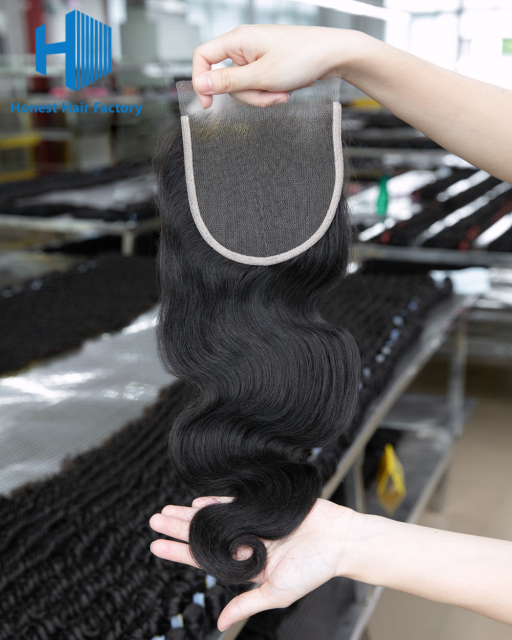 Wholesale R1 12-20Inch Body wave Pre-plucked 5*5 HD Lace Closure