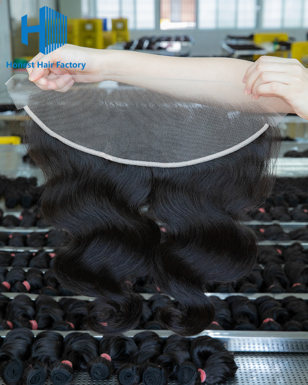 Wholesale R1 12-20Inch Body wave Pre-plucked 13*4 HD Lace Frontal