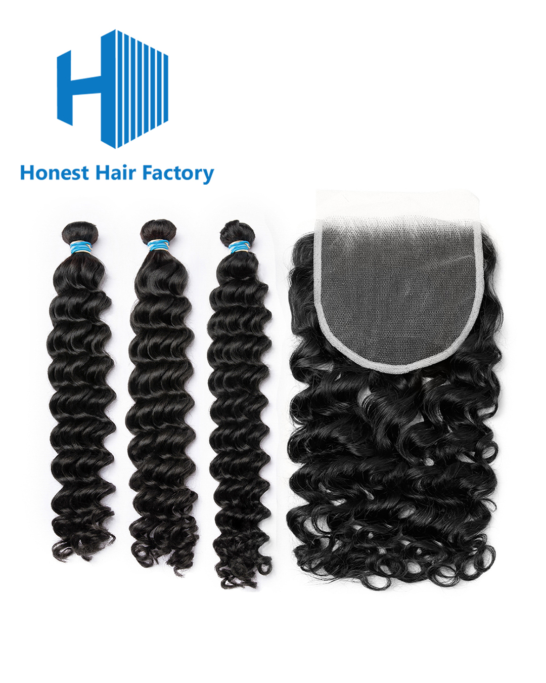 Blue Band Deep Wave Bundles With HD Closure Deals