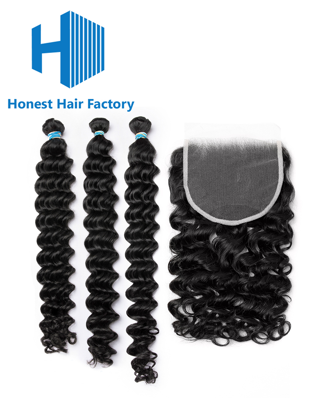 Blue Band Deep Wave Bundles With HD Closure Deals